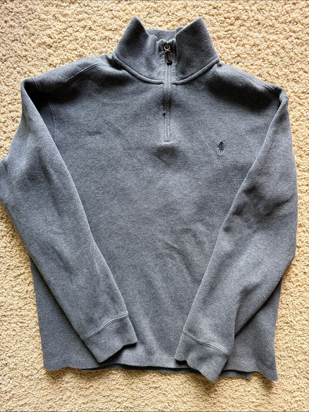 Ralph Lauren Charcoal Gray Quarter-Zip Pullover